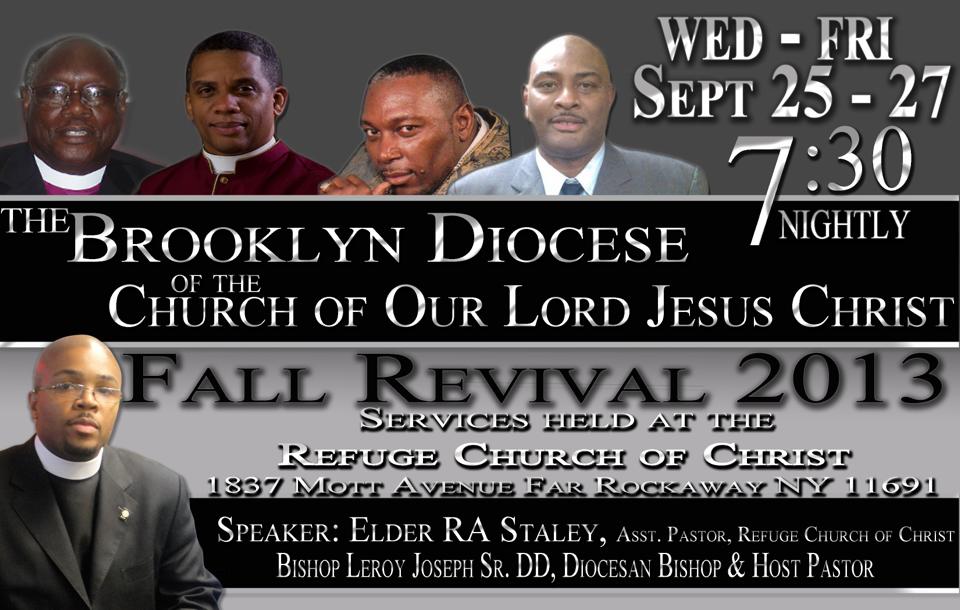 Brooklyn Diocese 3-night Fall Revival @ Refuge Church of Christ,Far Rockaway | New York | New York | United States