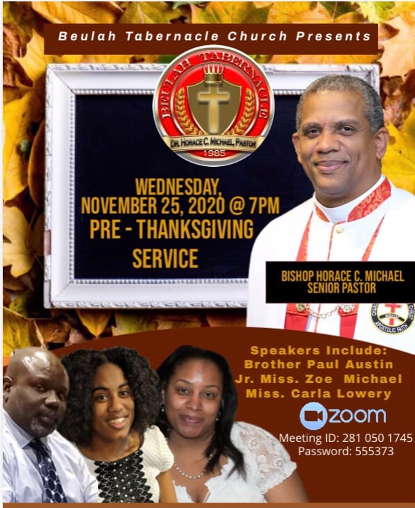 Pre-Thanksgiving Day Virtual Service 2020 @ ZOOM | New York | United States