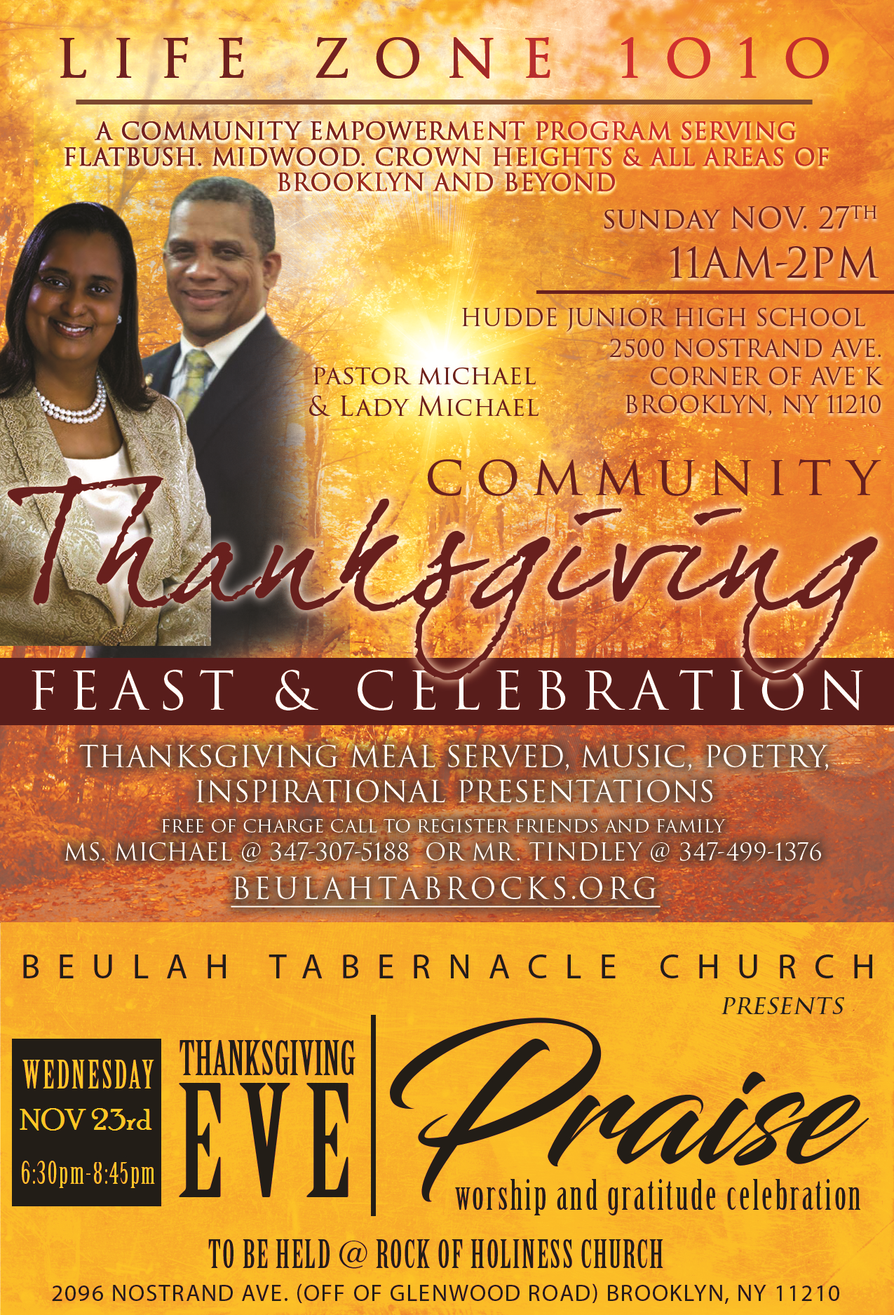 Pre-Thanksgiving Day Worship Service 2016 @ Rock of Holiness | New York | United States