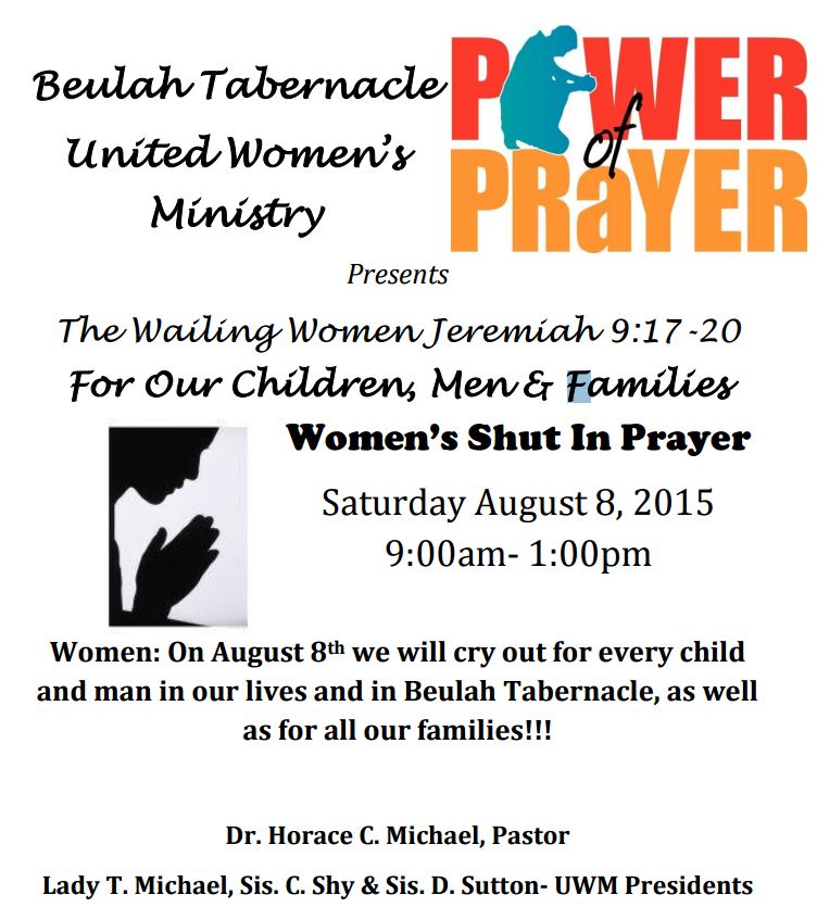 BT United Women's Ministry - Power of Prayer @ Beulah Tabernacle | New York | United States