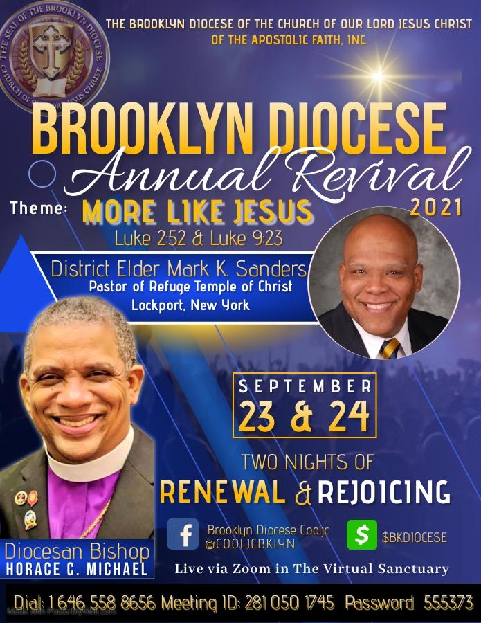 Brooklyn Diocese Fall Revival 2021 @ ZOOM & Brooklyn Diocese Facebook Page | New York | United States