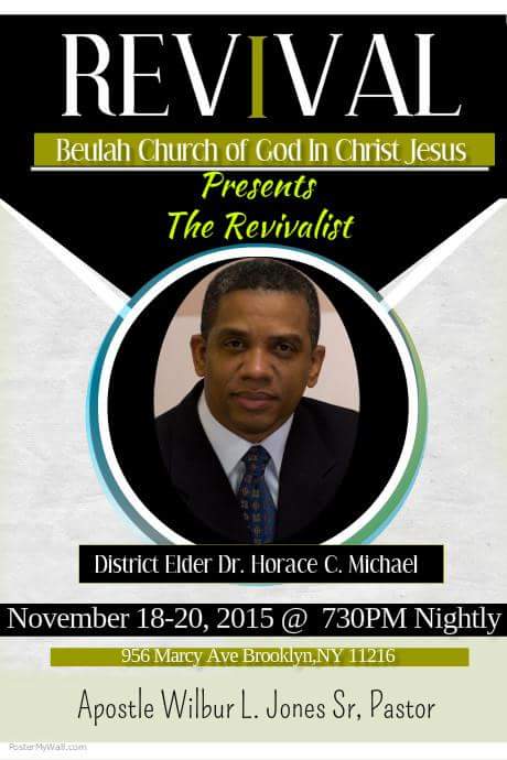 November 2015 Revival at Beulah Church - 956 Marcy Avenue @ Beulah Church | New York | United States