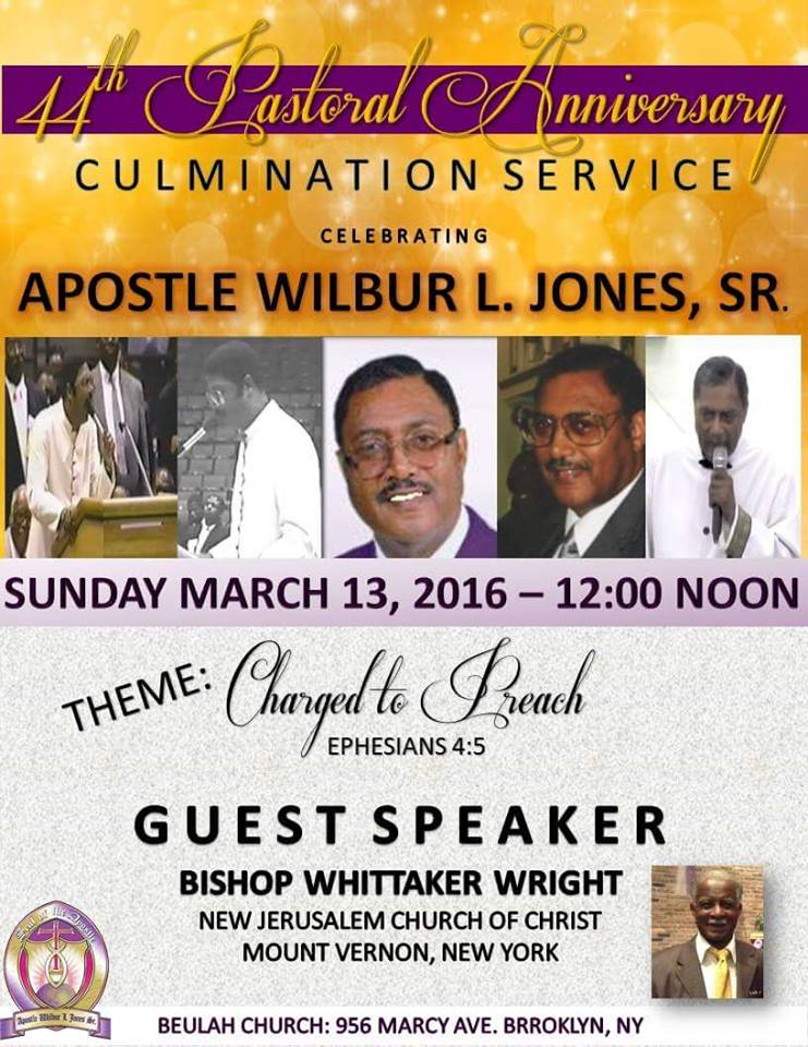 44th Pastoral Anniversary Culmination Service @ Beulah Church | New York | United States
