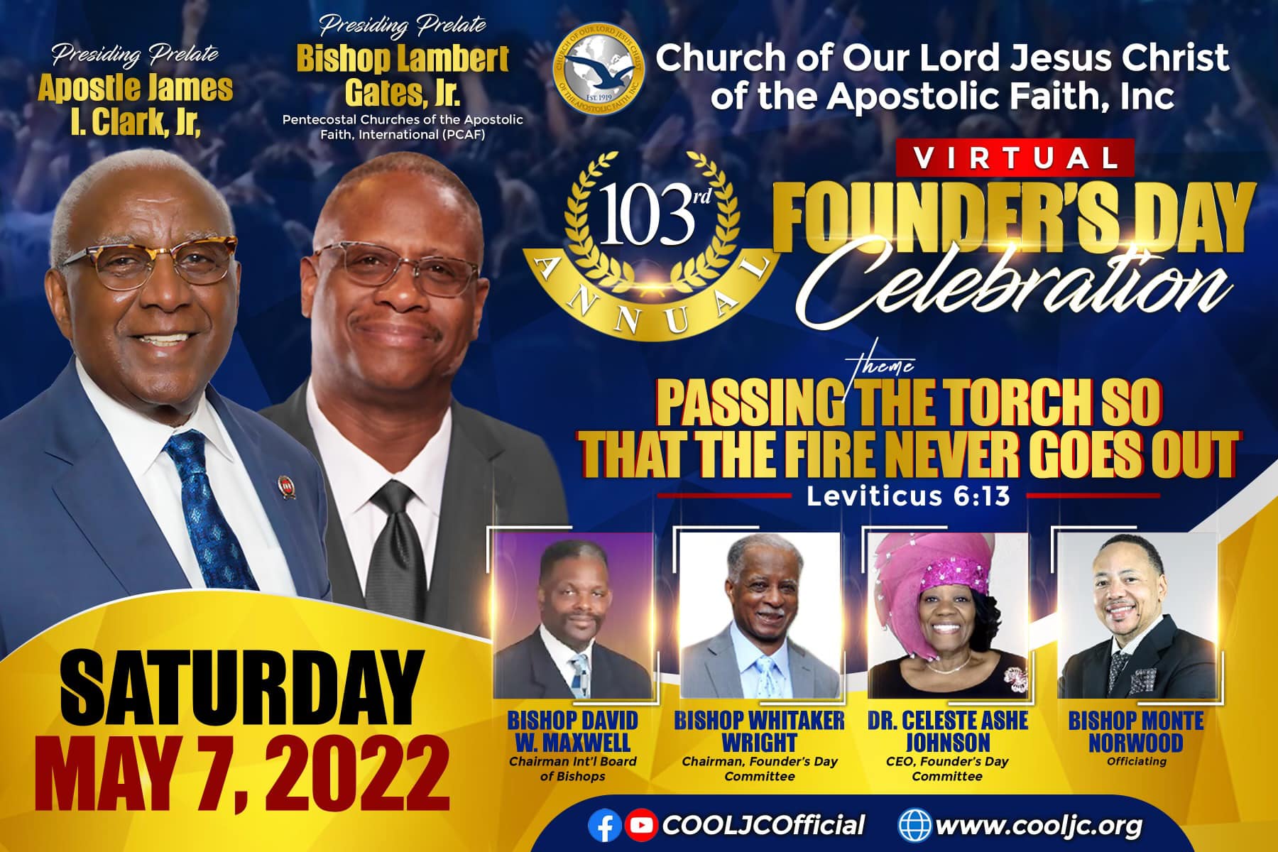 COOLJC - Annual Founder's Day Celebration - 2022 @ Church of Our Lord Jesus Christ of the Apostolic Faith, Inc. | New York | New York | United States