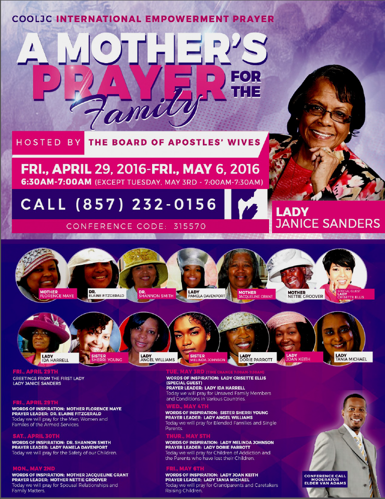 COOLJC - A Mothers Prayer for The Family @ See flyer for details