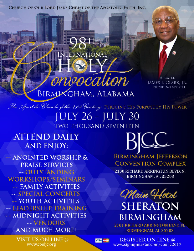 98th Annual International Holy Convocation – COOLJC @ Sheraton Birmingham | Birmingham | Alabama | United States