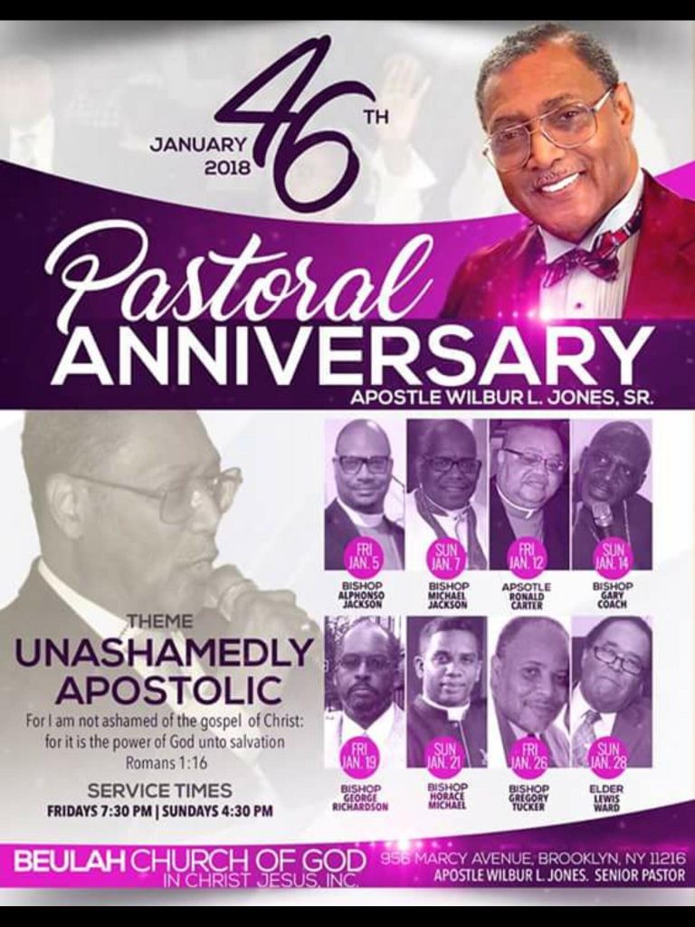 To Beulah Church Marcy Avenue - 46th Pastoral Anniversary @ Beulah Church of Christ | New York | United States