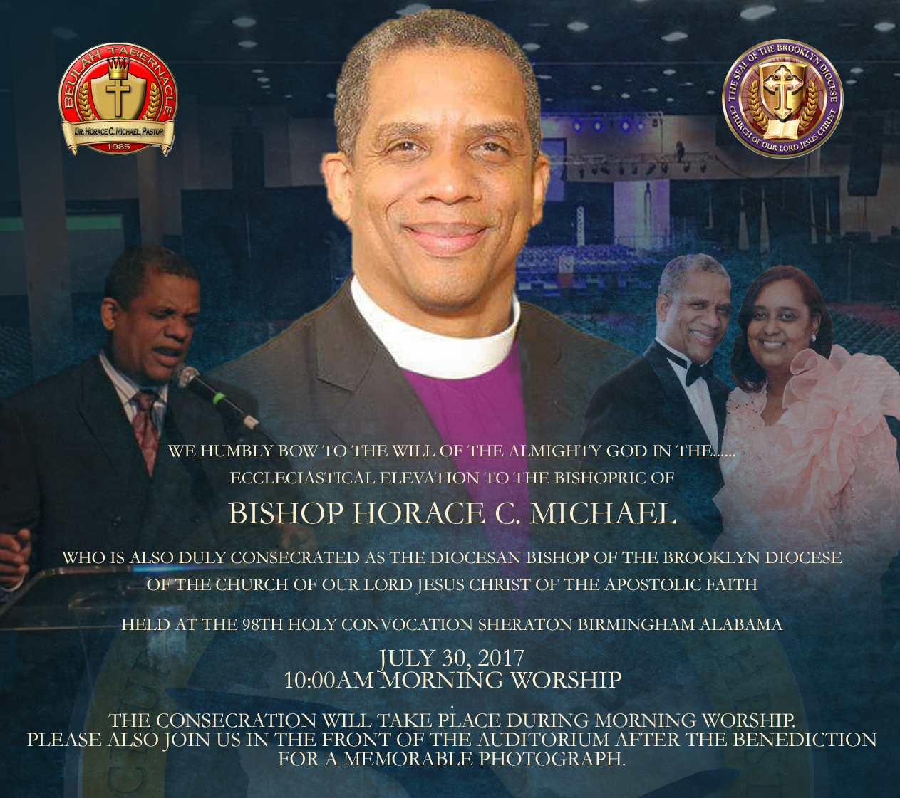 Ecclesiatical Consecration & Celebration of Dr. Horace C. Michael to the Bishopric @ Sheraton Birmingham | Birmingham | Alabama | United States