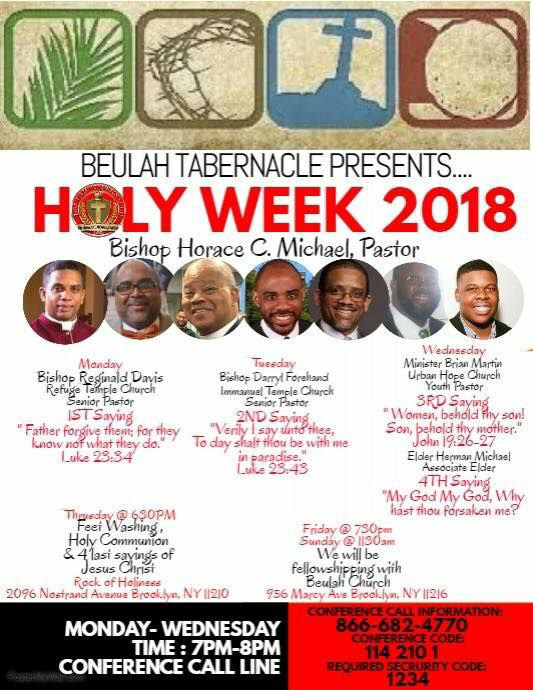 BT Holy Week 2018 @ Various