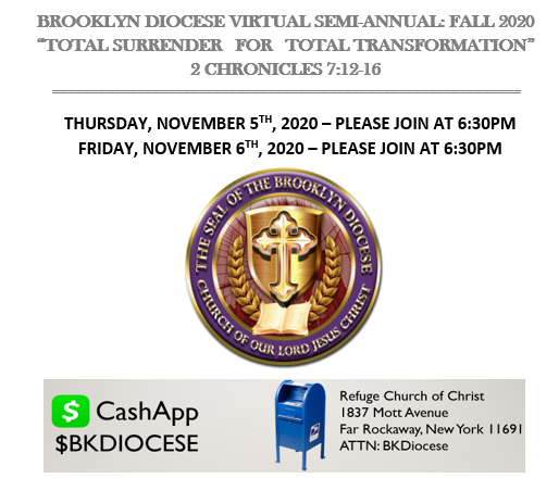 Brooklyn Diocese Fall Semi-Annual 2020 @ ZOOM Meeting ID: 281 050 1745 Password: 555373 | New York | United States