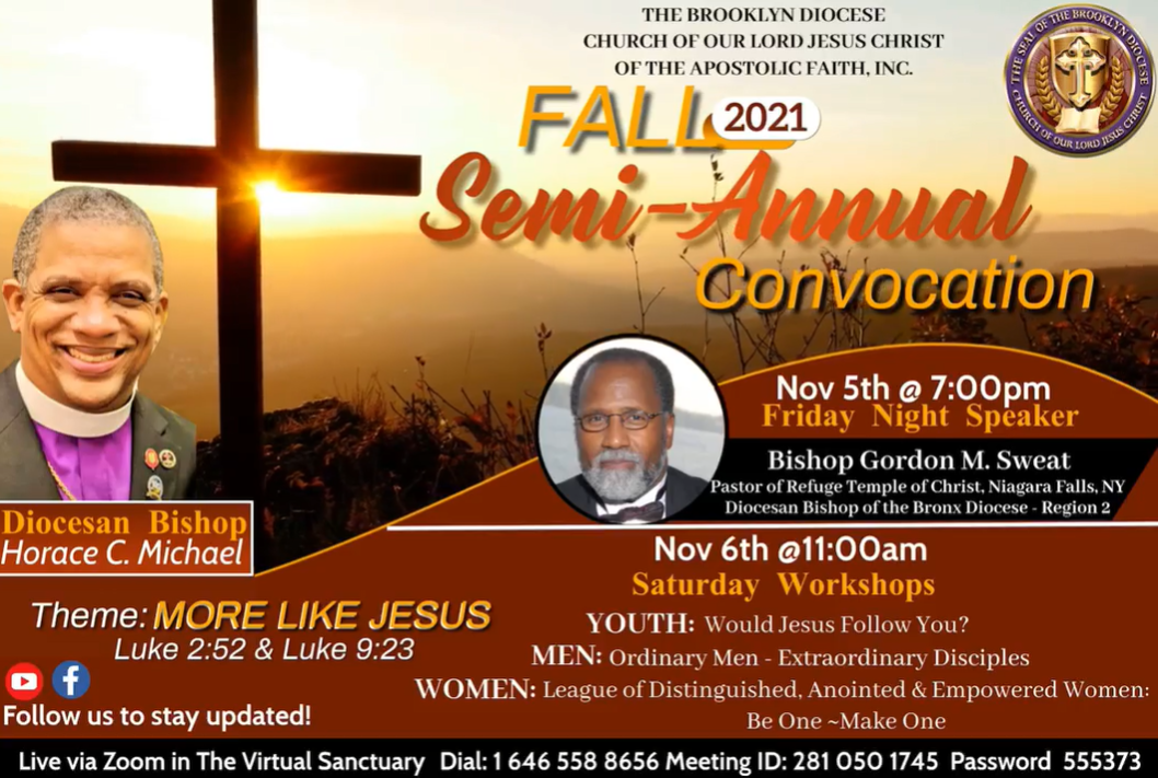 Brooklyn Diocese Fall Semi-Annual 2021 @ ZOOM Meeting ID: 281 050 1745 Password: 555373 | New York | United States