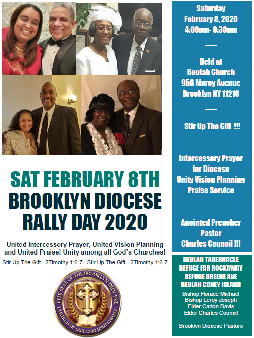 Brooklyn Diocese 2020 Rally Day @ Beulah Church of God in Christ Jesus
