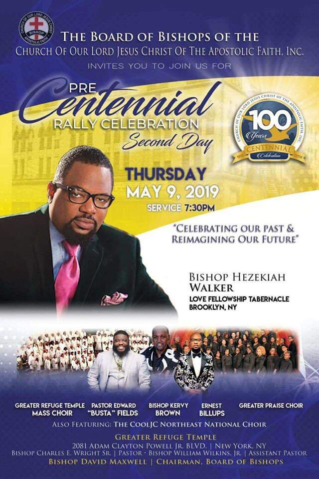 COOLJC Pre-Centennial Rally Celebration (Thurs) @ Greater Refuge Temple